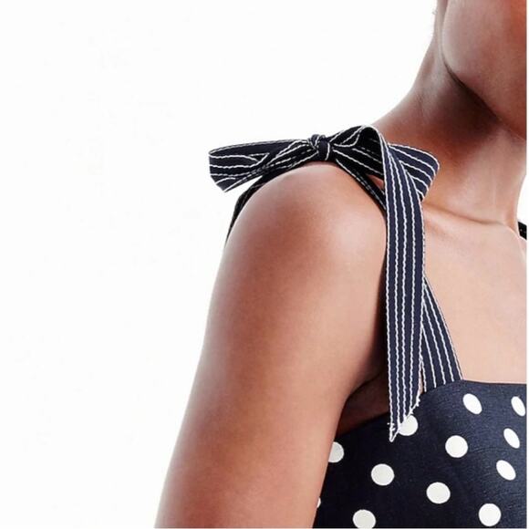 J. Crew Tie Strap Dress in Polka Dot Size 0 - Picture 2 of 15